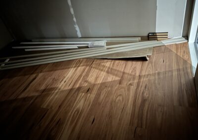 Timber flooring being laid in the new Bell Physiotherapy studio (photo 44)